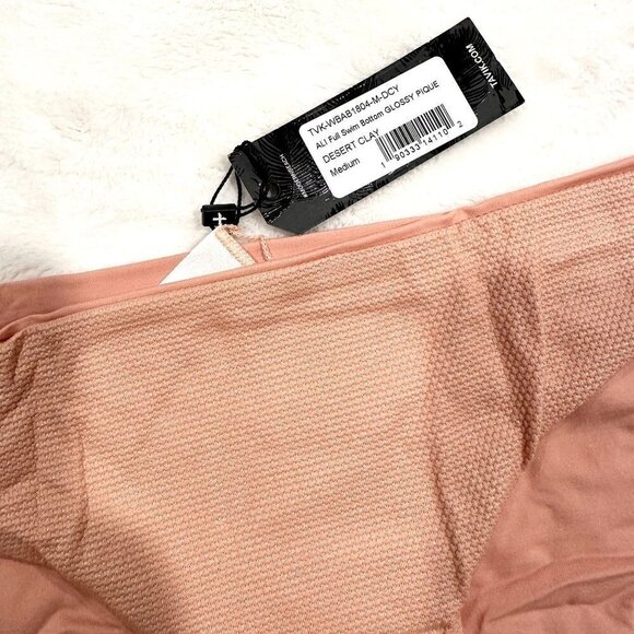 NWT Tavik Ali Full Swim Bottom Glossy Pique Desert Clay - Medium - Picture 4 of 8